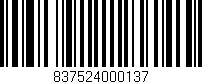 Código de barras (EAN, GTIN, SKU, ISBN): '837524000137'