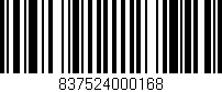Código de barras (EAN, GTIN, SKU, ISBN): '837524000168'