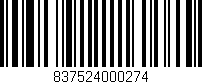 Código de barras (EAN, GTIN, SKU, ISBN): '837524000274'