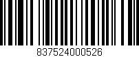 Código de barras (EAN, GTIN, SKU, ISBN): '837524000526'