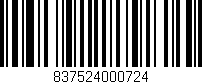 Código de barras (EAN, GTIN, SKU, ISBN): '837524000724'