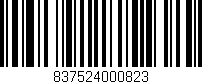Código de barras (EAN, GTIN, SKU, ISBN): '837524000823'