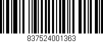 Código de barras (EAN, GTIN, SKU, ISBN): '837524001363'