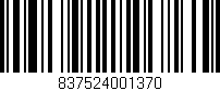 Código de barras (EAN, GTIN, SKU, ISBN): '837524001370'