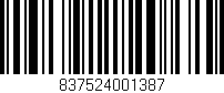 Código de barras (EAN, GTIN, SKU, ISBN): '837524001387'