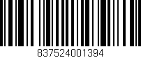 Código de barras (EAN, GTIN, SKU, ISBN): '837524001394'