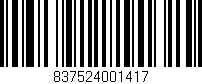 Código de barras (EAN, GTIN, SKU, ISBN): '837524001417'