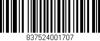 Código de barras (EAN, GTIN, SKU, ISBN): '837524001707'