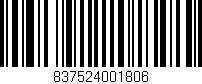 Código de barras (EAN, GTIN, SKU, ISBN): '837524001806'