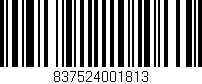 Código de barras (EAN, GTIN, SKU, ISBN): '837524001813'