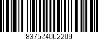 Código de barras (EAN, GTIN, SKU, ISBN): '837524002209'