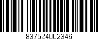 Código de barras (EAN, GTIN, SKU, ISBN): '837524002346'