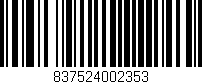 Código de barras (EAN, GTIN, SKU, ISBN): '837524002353'