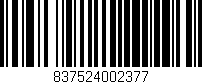 Código de barras (EAN, GTIN, SKU, ISBN): '837524002377'