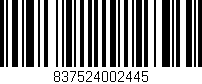 Código de barras (EAN, GTIN, SKU, ISBN): '837524002445'