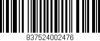 Código de barras (EAN, GTIN, SKU, ISBN): '837524002476'