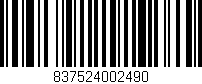 Código de barras (EAN, GTIN, SKU, ISBN): '837524002490'