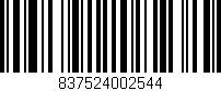 Código de barras (EAN, GTIN, SKU, ISBN): '837524002544'