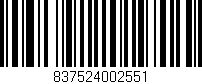 Código de barras (EAN, GTIN, SKU, ISBN): '837524002551'