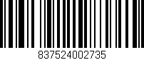 Código de barras (EAN, GTIN, SKU, ISBN): '837524002735'