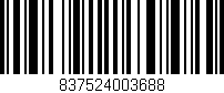 Código de barras (EAN, GTIN, SKU, ISBN): '837524003688'