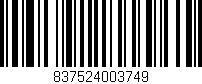Código de barras (EAN, GTIN, SKU, ISBN): '837524003749'