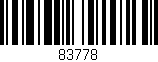 Código de barras (EAN, GTIN, SKU, ISBN): '83778'
