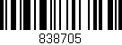 Código de barras (EAN, GTIN, SKU, ISBN): '838705'