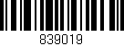 Código de barras (EAN, GTIN, SKU, ISBN): '839019'