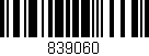 Código de barras (EAN, GTIN, SKU, ISBN): '839060'