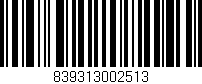 Código de barras (EAN, GTIN, SKU, ISBN): '839313002513'