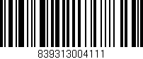 Código de barras (EAN, GTIN, SKU, ISBN): '839313004111'