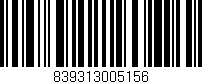 Código de barras (EAN, GTIN, SKU, ISBN): '839313005156'