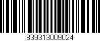 Código de barras (EAN, GTIN, SKU, ISBN): '839313009024'