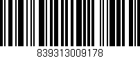 Código de barras (EAN, GTIN, SKU, ISBN): '839313009178'