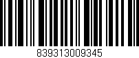 Código de barras (EAN, GTIN, SKU, ISBN): '839313009345'