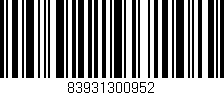 Código de barras (EAN, GTIN, SKU, ISBN): '83931300952'
