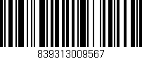 Código de barras (EAN, GTIN, SKU, ISBN): '839313009567'