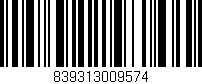 Código de barras (EAN, GTIN, SKU, ISBN): '839313009574'