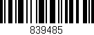 Código de barras (EAN, GTIN, SKU, ISBN): '839485'