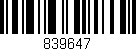 Código de barras (EAN, GTIN, SKU, ISBN): '839647'