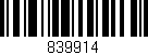 Código de barras (EAN, GTIN, SKU, ISBN): '839914'