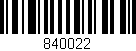 Código de barras (EAN, GTIN, SKU, ISBN): '840022'
