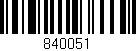 Código de barras (EAN, GTIN, SKU, ISBN): '840051'