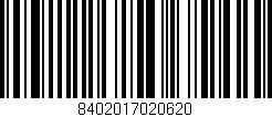 Código de barras (EAN, GTIN, SKU, ISBN): '8402017020620'