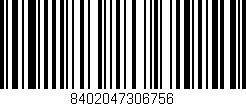 Código de barras (EAN, GTIN, SKU, ISBN): '8402047306756'