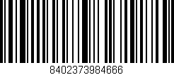 Código de barras (EAN, GTIN, SKU, ISBN): '8402373984666'