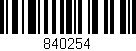 Código de barras (EAN, GTIN, SKU, ISBN): '840254'