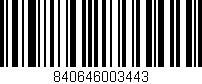 Código de barras (EAN, GTIN, SKU, ISBN): '840646003443'