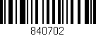 Código de barras (EAN, GTIN, SKU, ISBN): '840702'